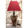 Lampe à poser en faïence et bronze au décor de chimères, Napoléon III, fin 19ème siècle