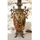 Lampe à poser en faïence et bronze au décor de chimères, Napoléon III, fin 19ème siècle