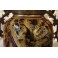 Lampe à poser en faïence et bronze au décor de chimères, Napoléon III, fin 19ème siècle