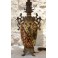 Lampe à poser en faïence et bronze au décor de chimères, Napoléon III, fin 19ème siècle