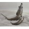 Deux poissons en métal argenté 1ère moitié du 20ème siècle
