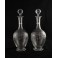 4 carafes en cristal gravé avec bouchons, St Louis, fin 19ème, début 20ème siècle