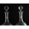 4 carafes en cristal gravé avec bouchons, St Louis, fin 19ème, début 20ème siècle