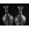 4 carafes en cristal gravé avec bouchons, St Louis, fin 19ème, début 20ème siècle
