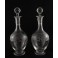 4 carafes en cristal gravé avec bouchons, St Louis, fin 19ème, début 20ème siècle