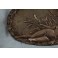 Vide-poche en bronze doré 'Femme au roseau', vers 1900