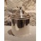 Grand pot couvert en métal argenté, 20ème siècle