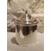 Grand pot couvert en métal argenté