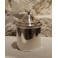 Grand pot couvert en métal argenté