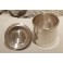 Grand pot couvert en métal argenté