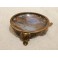 Vide-poche en verre avec ailes de papillons bleues monture en laiton, 1910-1930