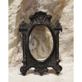 cadre, porte-photo, en &eacute;bonite fin 19&egrave;me si&egrave;cle, Napol&eacute;on III