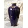 Grand vase balustre en faïence bleu et décor à l'or, attribué à Sainte Radegonde Tours, vers 1920