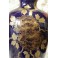 Grand vase balustre en faïence bleu et décor à l'or, attribué à Sainte Radegonde Tours, vers 1920