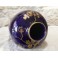 Grand vase balustre en faïence bleu et décor à l'or, attribué à Sainte Radegonde Tours, vers 1920