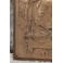 Plaque bas-relief en bronze 'portrait de femme artiste', attribué à Jules Clamagirand (1870-1937), vers 1900