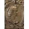 Plaque bas-relief en bronze 'portrait de femme artiste', attribué à Jules Clamagirand (1870-1937), vers 1900