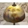 Grande lampe à poser avec abat-jour en verre peint style Handel ou Jefferson, vers 1970